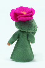 Prickly Pear Cactus Fairy Doll – 2.5" Handmade Felt Waldorf Decoration by Ambrosius