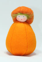 Handmade Pumpkin Puck Doll by Ambrosius – Eco-Friendly Wool Felt Waldorf Toy from Eco Flower Fairies LLC