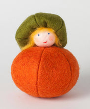 Handmade Pumpkin Puck Doll by Ambrosius – Eco-Friendly Wool Felt Waldorf Toy from Eco Flower Fairies LLC