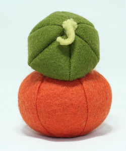Pumpkin Puck Doll – 2.5" & 3.5" Handmade Felt Waldorf Decorations by Ambrosius