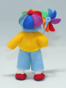 Naturekin World - Rainbow Child Doll – 3.5" Handmade Felt Waldorf Decoration by Ambrosius