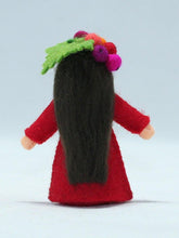 Redcurrant Fairy Doll – 2.5" Handmade Felt Waldorf Decoration by Ambrosius