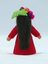 Redcurrant Fairy Doll – 2.5" Handmade Felt Waldorf Decoration by Ambrosius