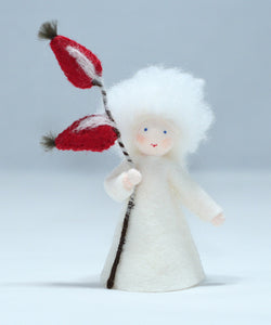 Handmade Rose Hips Fairy Doll by Ambrosius – Eco-Friendly Wool Felt Waldorf Toy from Eco Flower Fairies LLC