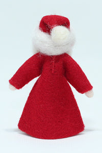 Santa Finger Puppet Doll – 2.5" Handmade Felt Waldorf Decoration by Ambrosius