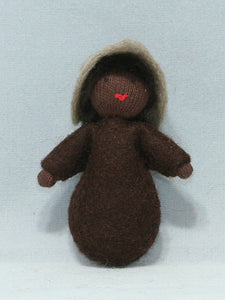 Handmade Seed Baby Doll by Ambrosius – Eco-Friendly Wool Felt Waldorf Toy from Eco Flower Fairies LLC