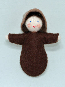 Handmade Seed Baby Doll by Ambrosius – Eco-Friendly Wool Felt Waldorf Toy from Eco Flower Fairies LLC