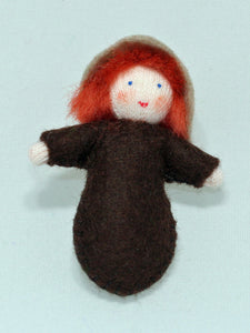 Handmade Seed Baby Doll by Ambrosius – Eco-Friendly Wool Felt Waldorf Toy from Eco Flower Fairies LLC