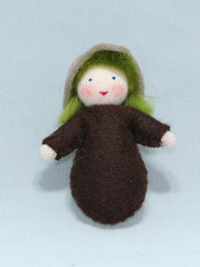 Handmade Seed Baby Doll by Ambrosius – Eco-Friendly Wool Felt Waldorf Toy from Eco Flower Fairies LLC