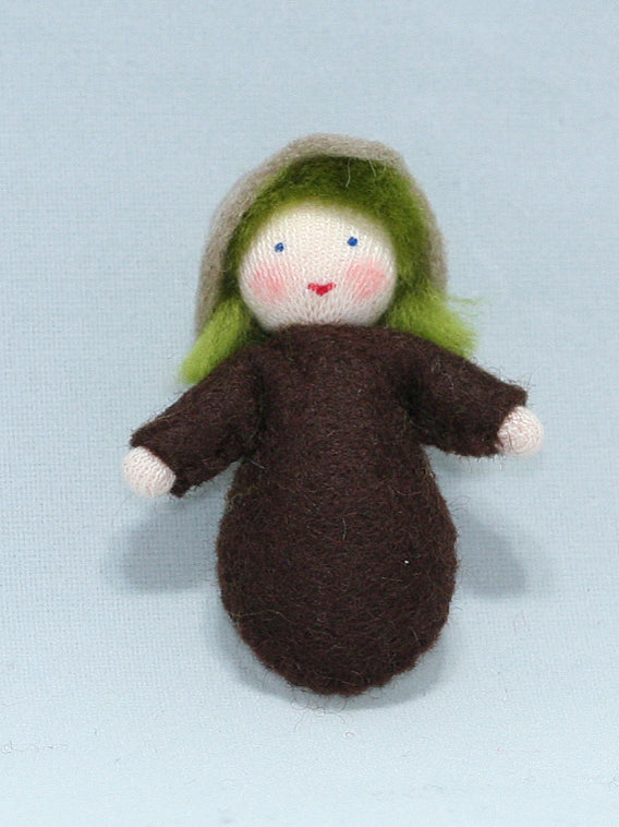 Handmade Seed Baby Doll by Ambrosius – Eco-Friendly Wool Felt Waldorf Toy from Eco Flower Fairies LLC
