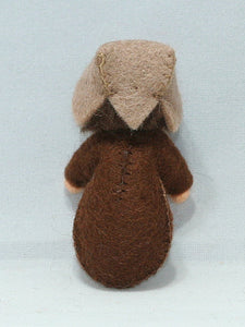 Seed Baby Doll – 1.5" & 2" Handmade Felt Waldorf Decoration by Ambrosius