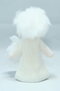 Snow Fairy Doll – 2.5" Handmade Felt Waldorf Decoration by Ambrosius