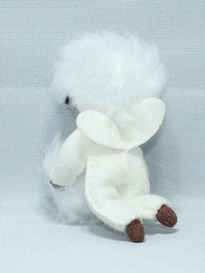 Snow Baby Doll – 2.5" Handmade Felt Waldorf Decoration by Ambrosius