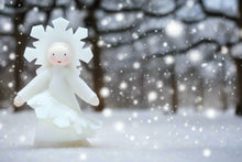 Snowflake Fairy Doll – 2.5" Handmade Felt Waldorf Decoration by Ambrosius