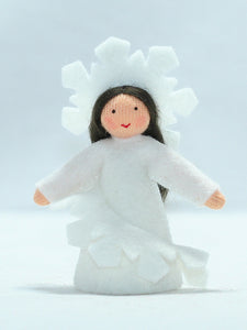 Handmade Snowflake Fairy Doll by Ambrosius – Eco-Friendly Wool Felt Waldorf Toy from Eco Flower Fairies LLC
