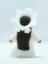 Snowflake Fairy Doll – 2.5" Handmade Felt Waldorf Decoration by Ambrosius