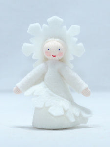 Handmade Snowflake Fairy Doll by Ambrosius – Eco-Friendly Wool Felt Waldorf Toy from Eco Flower Fairies LLC