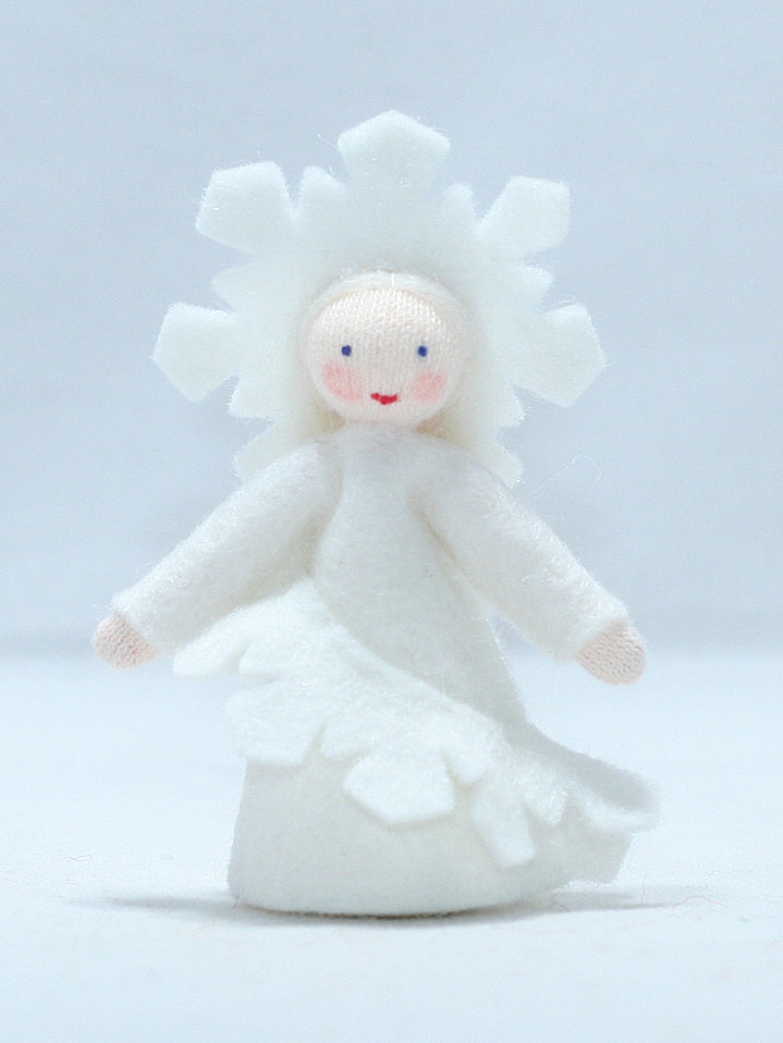 Handmade Snowflake Fairy Doll by Ambrosius – Eco-Friendly Wool Felt Waldorf Toy from Eco Flower Fairies LLC