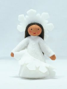 Handmade Snowflake Fairy Doll by Ambrosius – Eco-Friendly Wool Felt Waldorf Toy from Eco Flower Fairies LLC