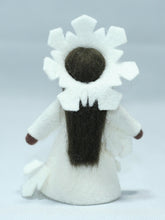 Snowflake Fairy Doll – 2.5" Handmade Felt Waldorf Decoration by Ambrosius