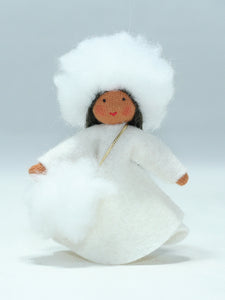 Handmade Snow Princess Doll by Ambrosius – Eco-Friendly Wool Felt Waldorf Toy from Eco Flower Fairies LLC