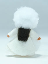 Snow Princess Doll – 2.5" Handmade Felt Waldorf Decoration by Ambrosius
