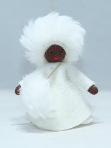 Handmade Snow Princess Doll by Ambrosius – Eco-Friendly Wool Felt Waldorf Toy from Eco Flower Fairies LLC