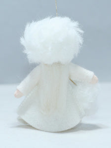 Snow Princess Doll – 2.5" Handmade Felt Waldorf Decoration by Ambrosius