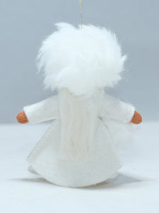 Snow Princess Doll – 2.5" Handmade Felt Waldorf Decoration by Ambrosius