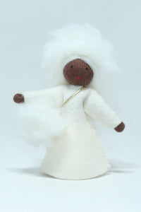 Handmade Snow Fairy Doll by Ambrosius – Eco-Friendly Wool Felt Waldorf Toy from Eco Flower Fairies LLC
