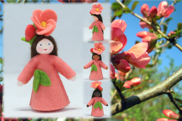 Flowering Quince Fairy | Waldorf Doll Shop | Eco Flower Fairies | Handmade by Ambrosius
