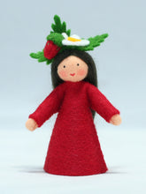 Handmade Wild Strawberry Fairy Doll by Ambrosius – Eco-Friendly Wool Felt Waldorf Toy from Eco Flower Fairies LLC
