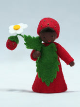 Handmade Wild Strawberry Fairy Doll by Ambrosius – Eco-Friendly Wool Felt Waldorf Toy from Eco Flower Fairies LLC