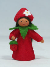 Handmade Wild Strawberry Fairy Doll by Ambrosius – Eco-Friendly Wool Felt Waldorf Toy from Eco Flower Fairies LLC