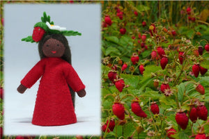 Wild Strawberry Fairy | Waldorf Doll Shop | Eco Flower Fairies | Handmade by Ambrosius