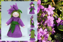 Bellflower Fairy (standing felt doll, flower hat) - Eco Flower Fairies - Waldorf Doll Shop - Handmade by Ambrosius