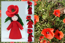 Red Poppy Fairy | Waldorf Doll Shop | Eco Flower Fairies | Handmade by Ambrosius