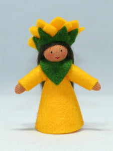 Handmade Sunflower Fairy Doll by Ambrosius – Eco-Friendly Wool Felt Waldorf Toy from Eco Flower Fairies LLC