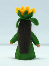 Sunflower Fairy Doll – 2.5" & 3" Handmade Felt Waldorf Decoration by Ambrosius