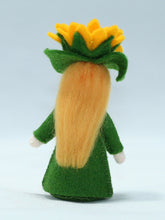 Sunflower Fairy Doll – 2.5" & 3" Handmade Felt Waldorf Decoration by Ambrosius