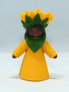 Handmade Sunflower Fairy Doll by Ambrosius – Eco-Friendly Wool Felt Waldorf Toy from Eco Flower Fairies LLC