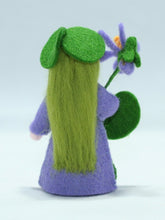 Sweet Violet Fairy Doll – 2.5" Handmade Felt Waldorf Decoration by Ambrosius