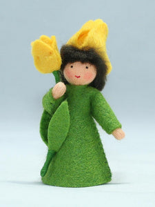 Handmade Tulip Fairy Doll by Ambrosius – Eco-Friendly Wool Felt Waldorf Toy from Eco Flower Fairies LLC