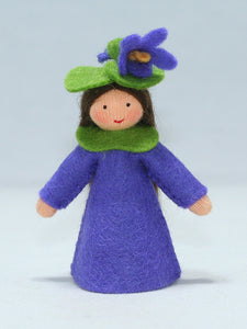 Handmade Sweet Violet Doll by Ambrosius – Eco-Friendly Wool Felt Waldorf Toy from Eco Flower Fairies LLC