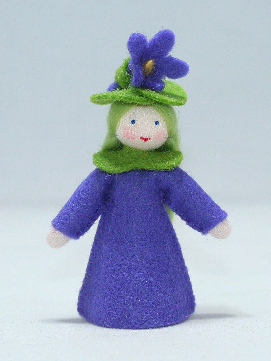 Handmade Sweet Violet Doll by Ambrosius – Eco-Friendly Wool Felt Waldorf Toy from Eco Flower Fairies LLC