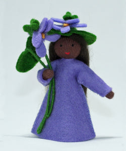 Handmade Sweet Violet Doll by Ambrosius – Eco-Friendly Wool Felt Waldorf Toy from Eco Flower Fairies LLC