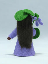 Sweet Violet Fairy Doll – 2.5" Handmade Felt Waldorf Decoration by Ambrosius