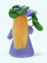 Sweet Violet Fairy Doll – 2.5" Handmade Felt Waldorf Decoration by Ambrosius