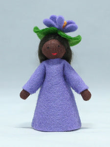 Handmade Sweet Violet Doll by Ambrosius – Eco-Friendly Wool Felt Waldorf Toy from Eco Flower Fairies LLC