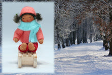 Girl on Sleigh | Waldorf Doll Shop | Eco Flower Fairies | Handmade by Ambrosius